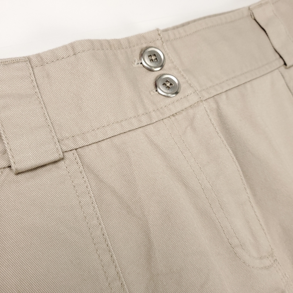 Rafaella Beige silver Button Pocketed Skirt Sz 16 - Picture 8 of 13